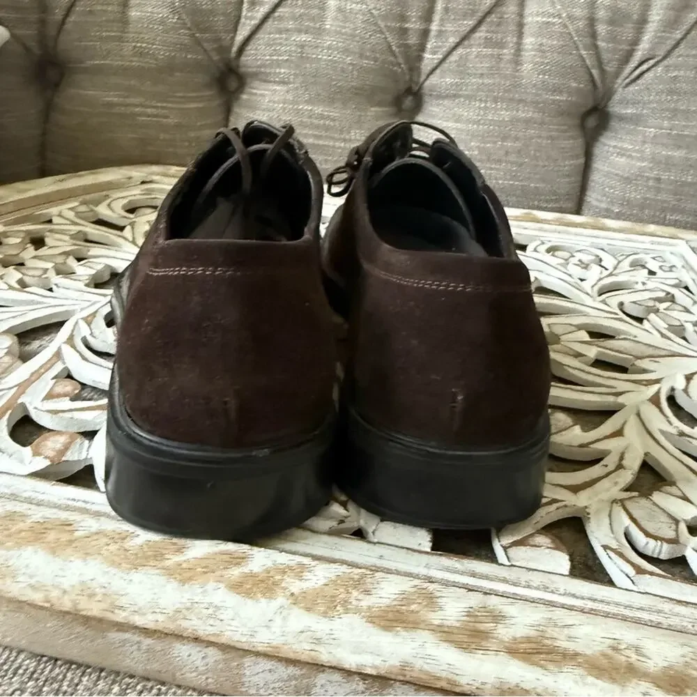 Salvatore Ferragamo Brown Suede Leather Oxford Shoes Men’s 8.5